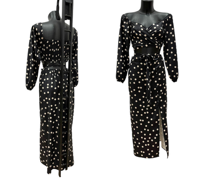 Eyln™ | Schulterfreies Kleid mit Polka Dots